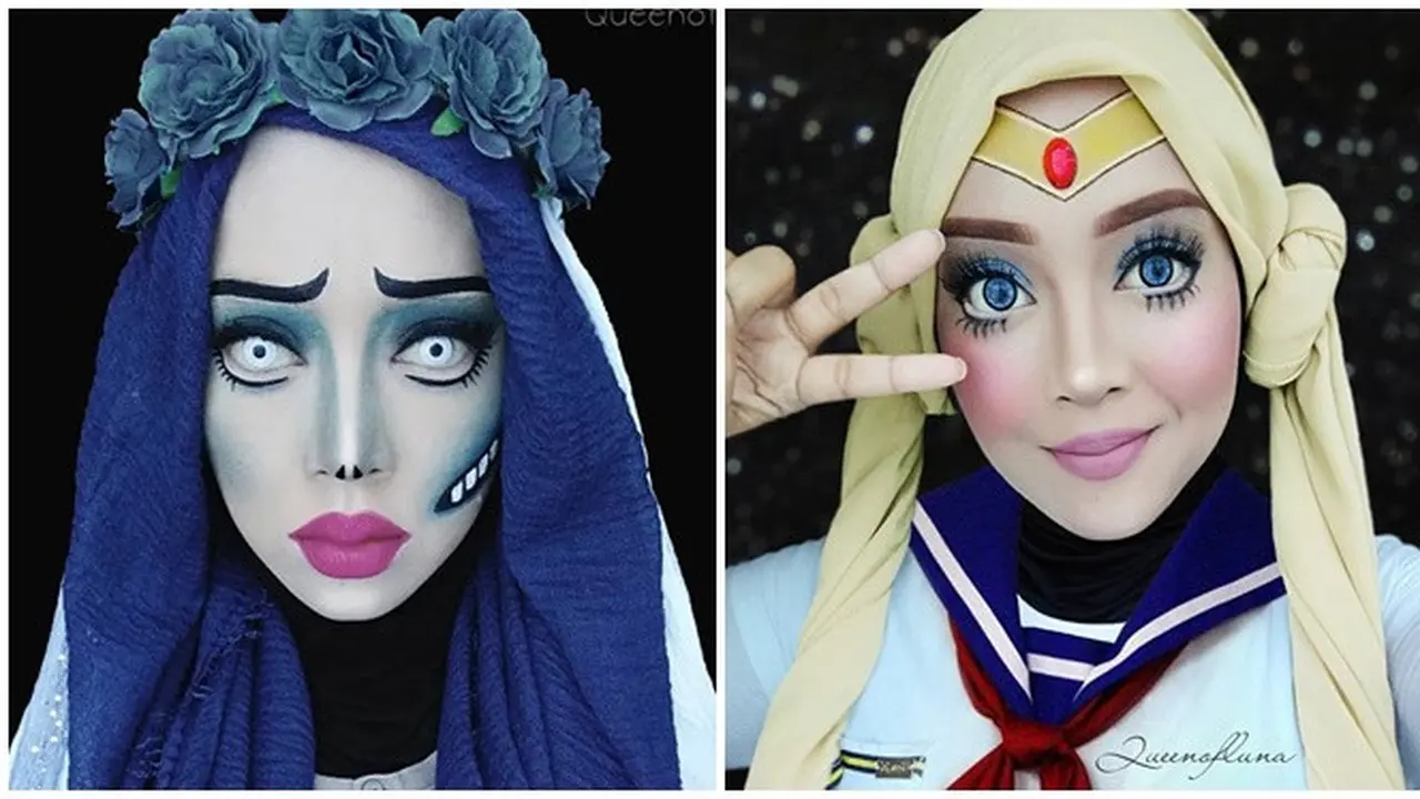 Unik, 7 Makeup Cosplay dengan Hijab Ini Mirip Karakter dalam Film