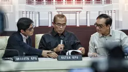 KPU juga memastikan sudah mengantisipasi jika Pilpres 2024 berlangsung dua putaran. Termasuk masalah anggaran hingga logistik. (Liputan6.com/Angga Yuniar)