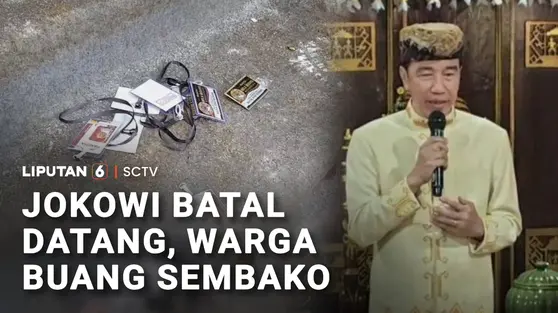 Warga Buang Sembako Gara-Gara Jokowi Batal Datang