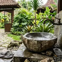 Desain Tempat Cuci Kaki Outdoor (AI Generated)