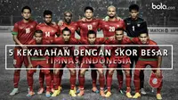 5 Kekalahan dengan Skor Besar Timnas Indonesia (Bola.com/Adreanus Titus)