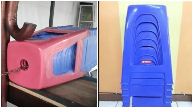 Fungsi Lubang Kursi Plastik Ini Ternyata Bikin Ngakak