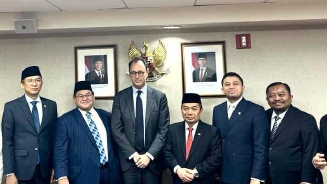 Ketua Fraksi PKS DPR RI Jazuli Juwaini memimpin Delegasi Fraksi PKS bertemu dengan Perwakilan Khusus Sekjen PBB di New York.