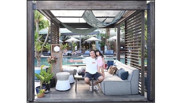 Gading dan Gempi mengunjungi salah satu resort mewah di kawasan Nusa Dua.