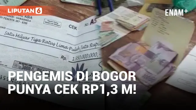 Pengemis di Bogor Punya Tabungan Jutaan dan Cek Rp1,3 Miliar