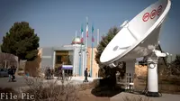 Lokasi kontrol satelit Iran yang terletak sekitar 70 km di sebelah barat Teheran, Iran. (Xinhua/Ahmad Halabisaz)