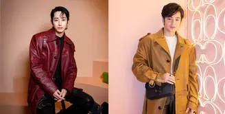 Lee Soo Hyuk dan Angga Yunanda sama-sama memilih leather jacket saat hadir di Coach Play Singapore [Foto: Dok. Coach]
