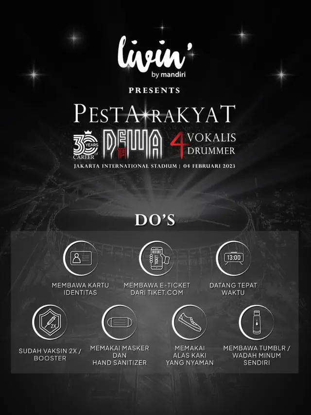 Do's and Don'ts dalam konser Dewa 19. (instagram.com/redline.kreasindo)