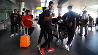 PSM Makassar saat perjalanan menuju markas Borneo FC di Samarinda, Jumat (9/8/2019). (Bola.com/Abdi Satria)