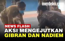 VIDEO: Momen Kompak Gibran dan Nadiem Angkat Meja Bareng