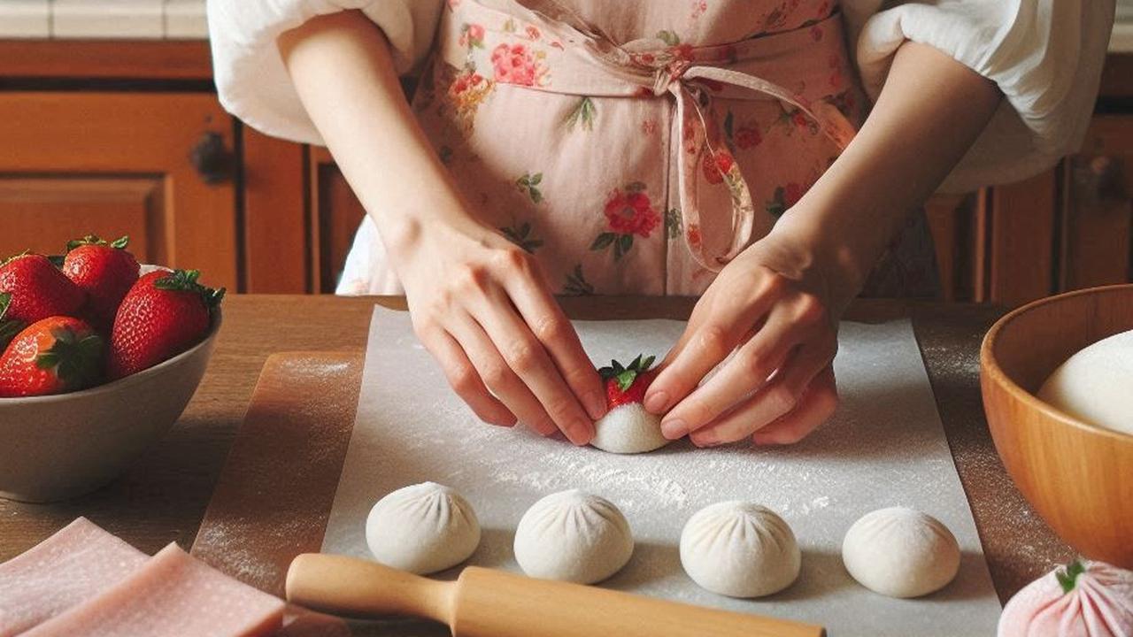 6 Resep Mochi Stroberi yang Segar, Lumer, dan Kenyal Bikin Ketagihan