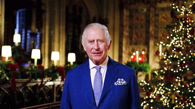 Raja Charles III dalam pidato Natal Pertamanya. (Victoria Jones/Pool Photo via AP)