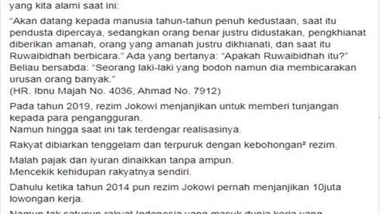 cek fakta klaim Presiden Jokowi ingkar janji tunjangan pengangguran