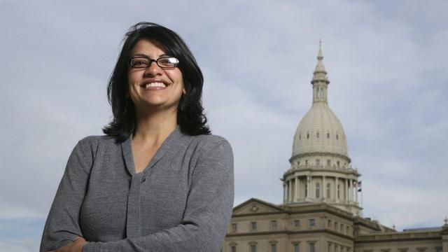 Rashida Tlaib, sosok Muslimah Palestina pertama yang terpilih sebagai anggota Kongres AS (AP/Al Goldis)