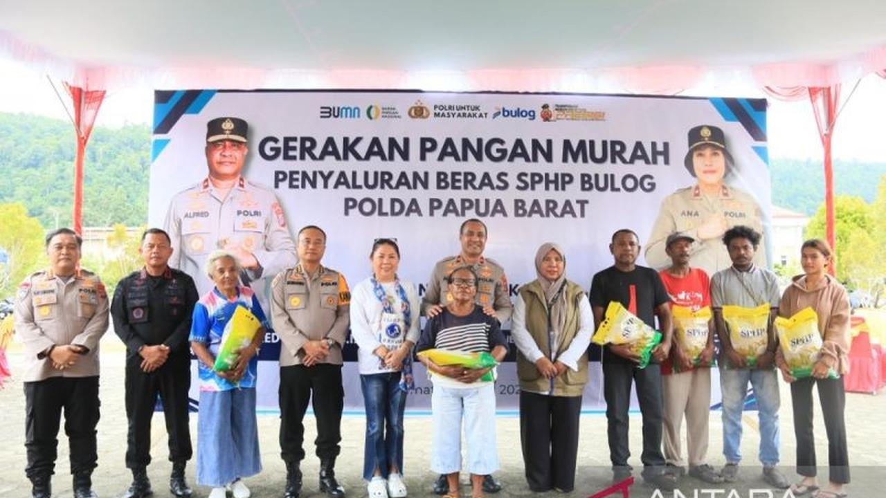 Polda Papua Barat Salurkan 30 Ton Beras SPHP, Jaga Stabilitas Harga Pangan di Manokwari