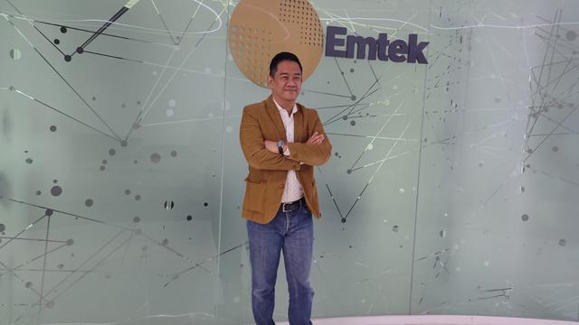 Direktur Utama PT Krakatau Bandar Samudera (KBS), Akbar Djohan di Gedung SCTV Tower.