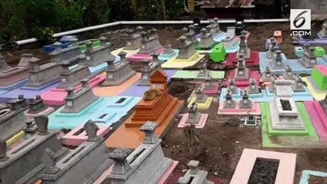 VIDEO: Agar Tak Suram, Pemakaman Umum Jadi Warna-warni