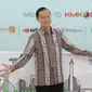 Menteri Perdagangan  Thomas Lembong  saat mengunjungi kantor Liputan6.com di SCTV Tower, Jakarta, Selasa (28/6). (Liputan6.com/Herman Zakharia)