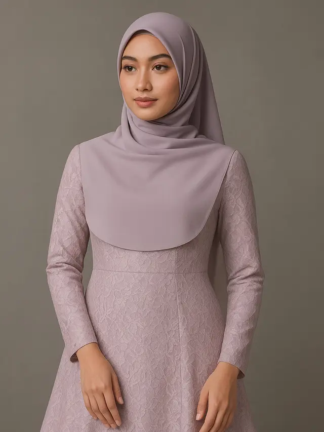 7 Model Long Dress Brokat Menutup Dada, Elegan dan Syar'i untuk Gaya Hijab 2025