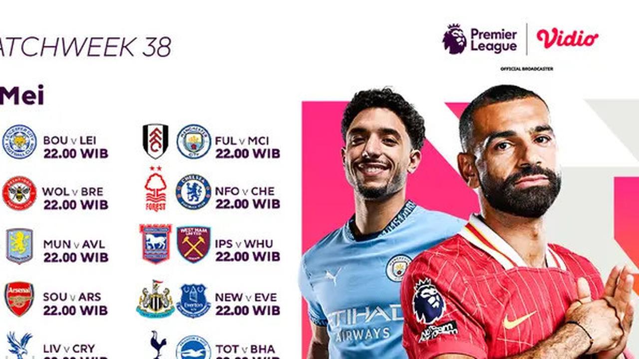 Catat! Jadwal Lengkap Pertandingan Liga Inggris Akhir Pekan ini, Saksikan di Vidio