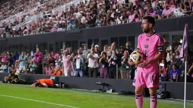 Foto: Suarez Cetak Gol, Messi Assist, dan Jordi Alba Bawa Inter Miami Menang atas Atlanta United di MLS Amerika