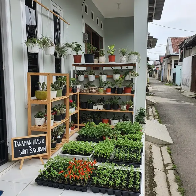 Inspirasi Jualan di Teras Rumah Type 36 yang Cocok di Depan Gang Kecil (Gemini AI)