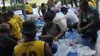 Citizen6, Surabaya: Dalam acara pemotongan hewan kurban tersebut selain Dankobangdikal hadir Wadan Kobangdikal Brigjen TNI Marinir Sturman Panjaiatan, Komandan Kodikopsla Laksma TNI Yayat Achmad Hadirat. (Pengirim: Penkobangdikal)
