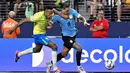 Hingga akhir pertandingan tidak ada gol yang tercipta. (Frederic J. Brown/AFP)