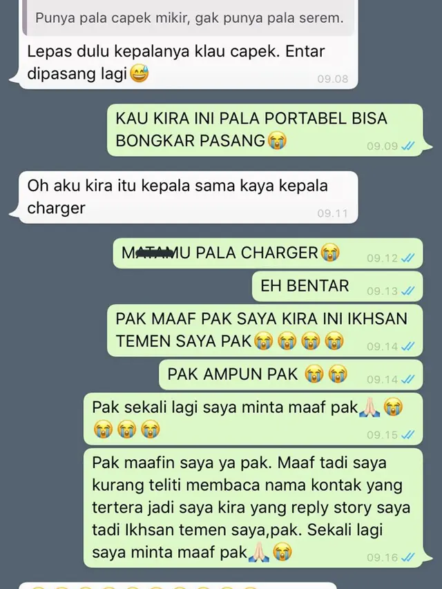 6 Salah Chat Murid ke Guru Ini Bikin Tepuk Jidat
