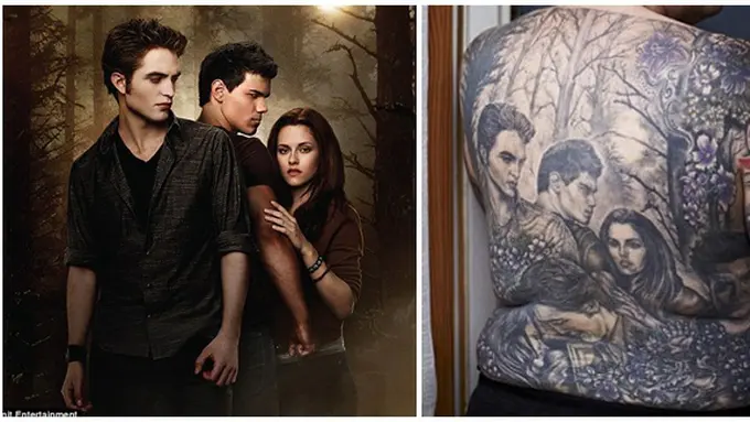 Twilight Portrait & Twilight Tatto (c) Dailymail