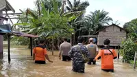 Banjir melanda Kabupaten Tanah Laut dan Kabupaten Tanah Bumbu, Kalimantan Selatan, akibat intensitas hujan yang tinggi. (Liputan6.com/ Ist)