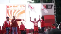 Ketua Umum PKPI Diaz Hendropriyono beraksi dalam kampanye terbuka di Tangerang Selatan, Banten, Sabtu (6/4/2019). (Ist)