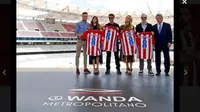 Tom Cruise menyambangi markas baru Atletico Madrid (Twitter)