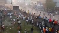 Kerusuhan di pertandingan sepak bola Guinea. (Media Sosial)