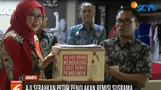 Usai melakukan pertemuan dengan Dirjen Pemasyarakatan, Ketua AJI Abdul Manan menyerahkan petisi penolakan pemberian remisi terhadap Nyoman Susrama.