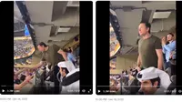 Elon Musk tertangkap kamera sedang menyapa para penonton yang hadir di Stadion Lusail, Qatar untuk menyaksikan pertandingan final Piala Dunia 2022 pada Rabu, (19/12/22) dini hari WIB. (source: Twitter.com/MattWallace888)