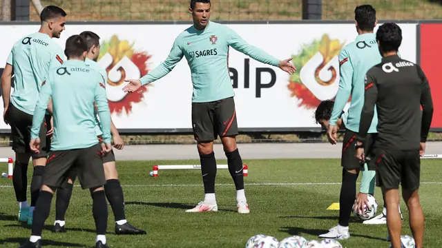 Melihat Ronaldo Cs Latihan Jelang Hadapi Spanyol