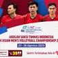 Siaran langsung Indonesia vs Korea Selatan di AVC 2023, (Sumber: dok. vidio.com).