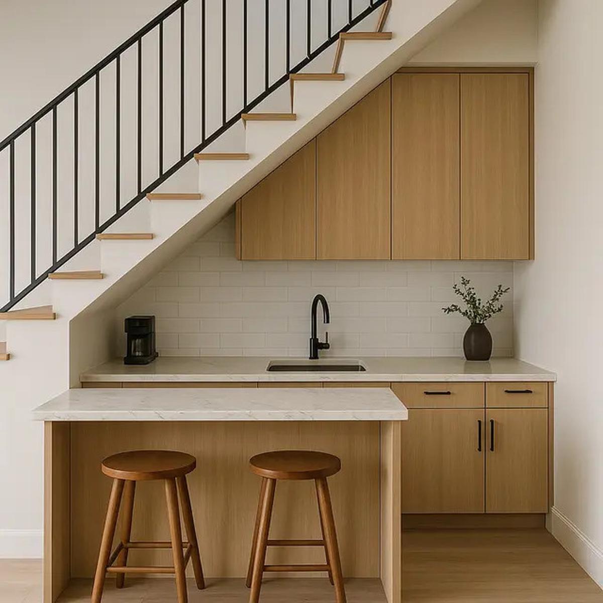 7 Desain Dapur Dekat Tangga, Inspirasi Interior Rumah Tahun 2025