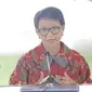 Menlu Retno Marsudi dalam acara pembukaan Bali Democracy Forum ke-14, Kamis (9/12/2021).