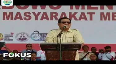 Kegiatan kampanye terbuka diawali dengan menyanyikan lagu Indonesia Raya dan dilanjutkan dengan pidato kebangsaan oleh Capres Prabowo.