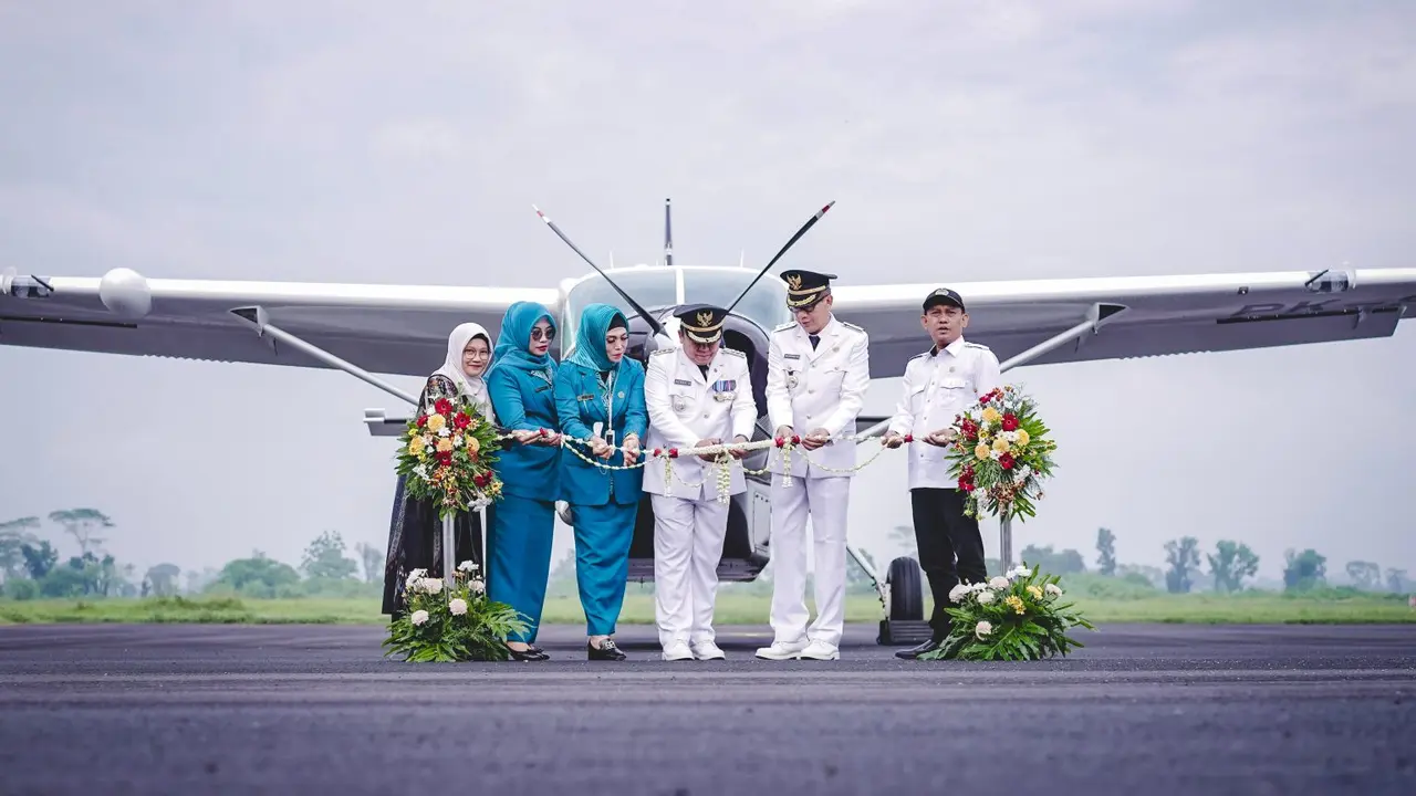 Persmian pengoprasian kembali Bandara Notohadinegoro pada bulan Januari 2023 lalu (Istimewa)