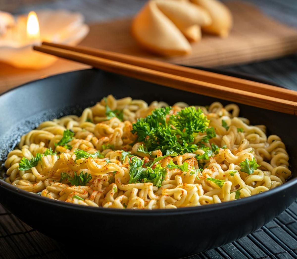 ilustrasi makanan mie instan