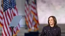 Dalam pidatonya, Kamala Harris mengakui kemenangan pesaingnya dari Partai Republik, Donald Trump. (SAUL LOEB/AFP)