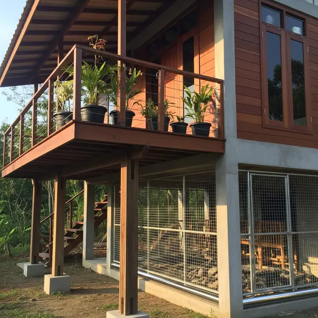 Model Teras Rumah dengan Sistem Pencegah Ular