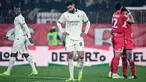 Ekspresi gelandang AC Milan, Ruben Loftus-Cheek setelah timnya kalah dalam pertandingan sepak bola Serie A Italia melawan AC Monza di Stadion Brianteo, Monza, pada 18 Februari 2024. (Piero CRUCIATTI/AFP)
