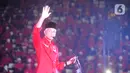 Ganjar mengenakan kemeja berwarna merah dengan logo partai di bagian kantongnya. (merdeka.com/Arie Basuki)