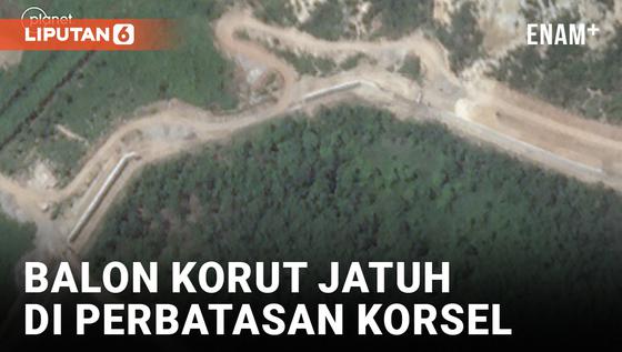 VIDEO: Balon Sampah dari Korea Utara Terlihat di Perbatasan Korea Selatan