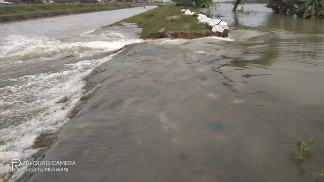 Banjir merendam permukiman dan sawah di Boyolali, Jateng. (Foto: Liputan6.com/Felek Wahyu)