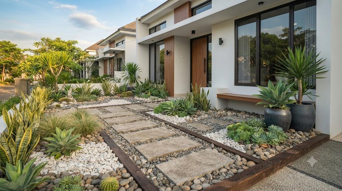 Cara Membuat Taman Kering Agar Tidak Becek saat Hujan